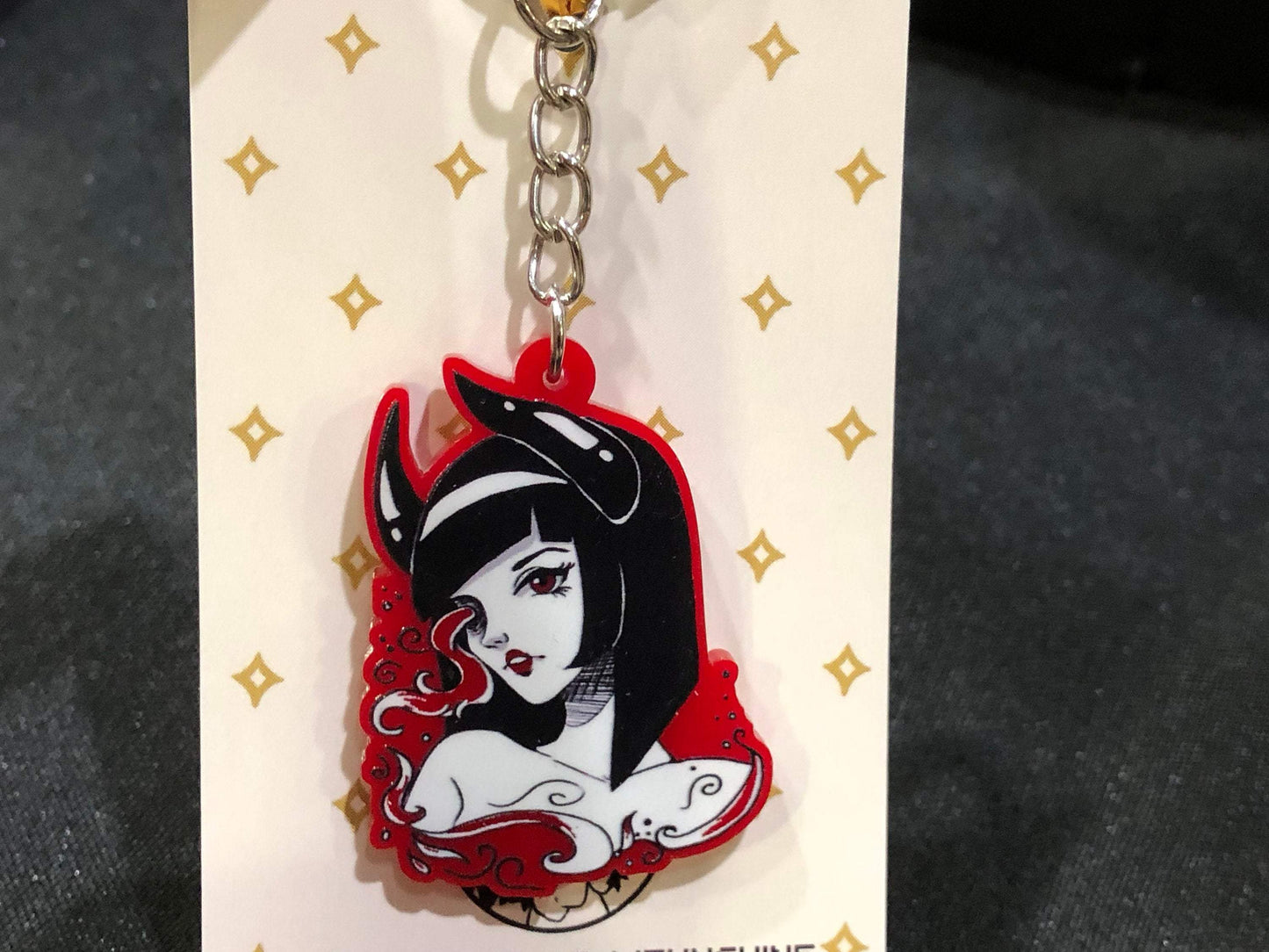 Inktober 2018 Red Keychain - Spell - JennGuine