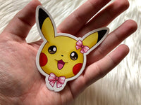 Pokemon 3in Die-Cut Sticker - Pikachu or Eevee or Jigglypuff - JennGuine