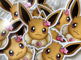 Pokemon 3in Die-Cut Sticker - Pikachu or Eevee or Jigglypuff - JennGuine