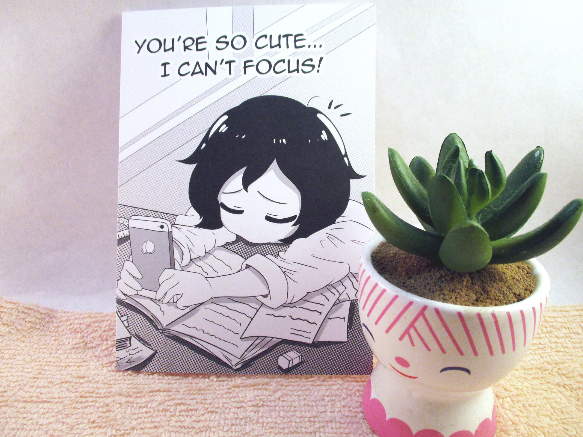 4x6in Anime Greeting Card - You're Cute (MISPRINT) - JennGuine