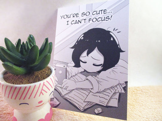 4x6in Anime Greeting Card - You're Cute (MISPRINT) - JennGuine