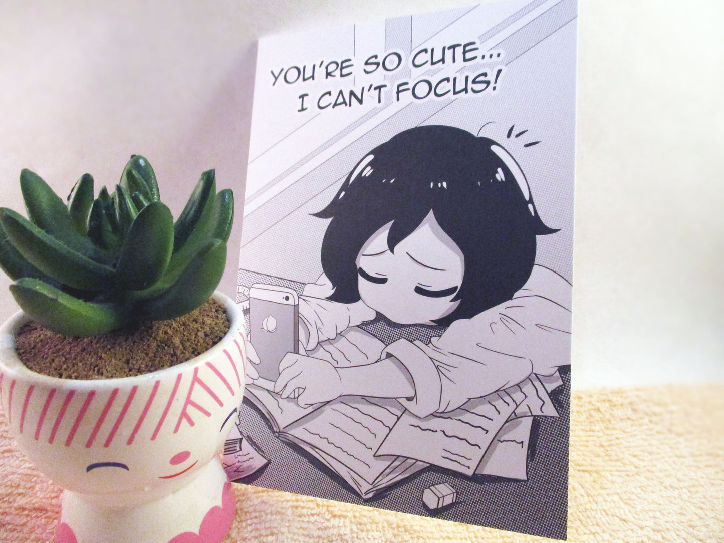 4x6in Anime Greeting Card - You're Cute (MISPRINT) - JennGuine