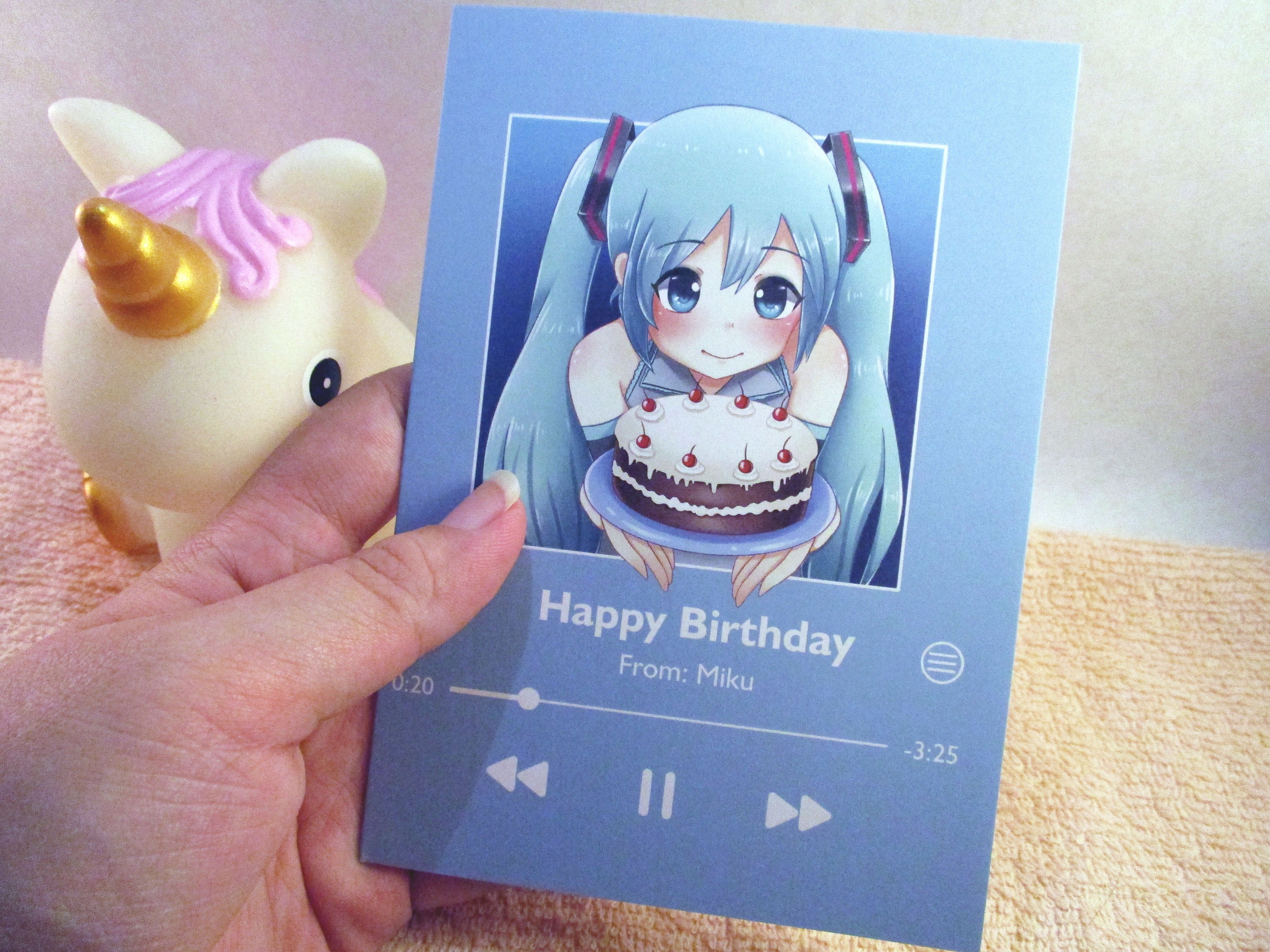 4x6in Hatsune Miku Greeting Card - Birthday (MISPRINT) OUT OF STOCK [r ...