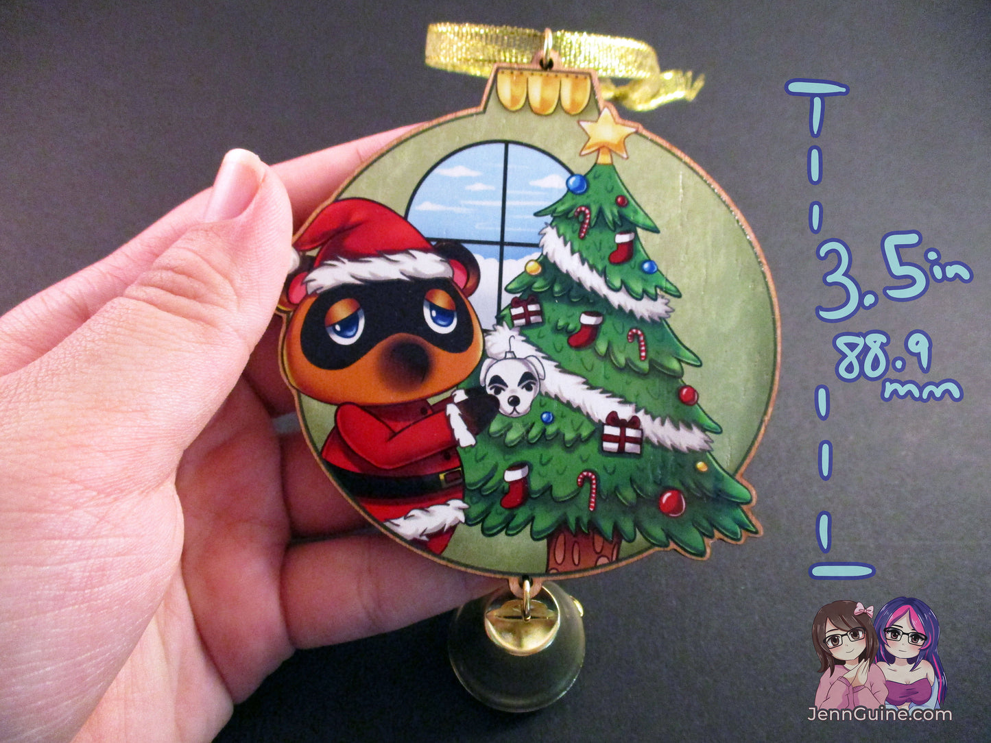 Wooden Christmas Ornament - Tom Nook ACNH (read description) - JennGuine