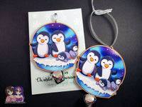 Wooden Christmas Ornament - Penguin Family (read description) - JennGuine