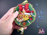 Wooden Christmas Ornament - Pikachu Eevee Pokemon (read description) - JennGuine