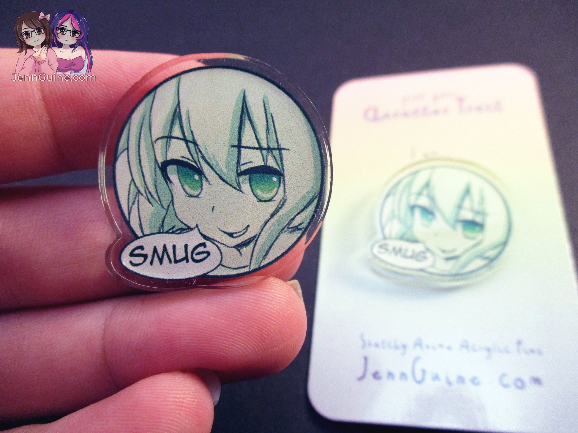 Sketchy Anime Character Trait Pin - Smug (pick your own trait!) - JennGuine