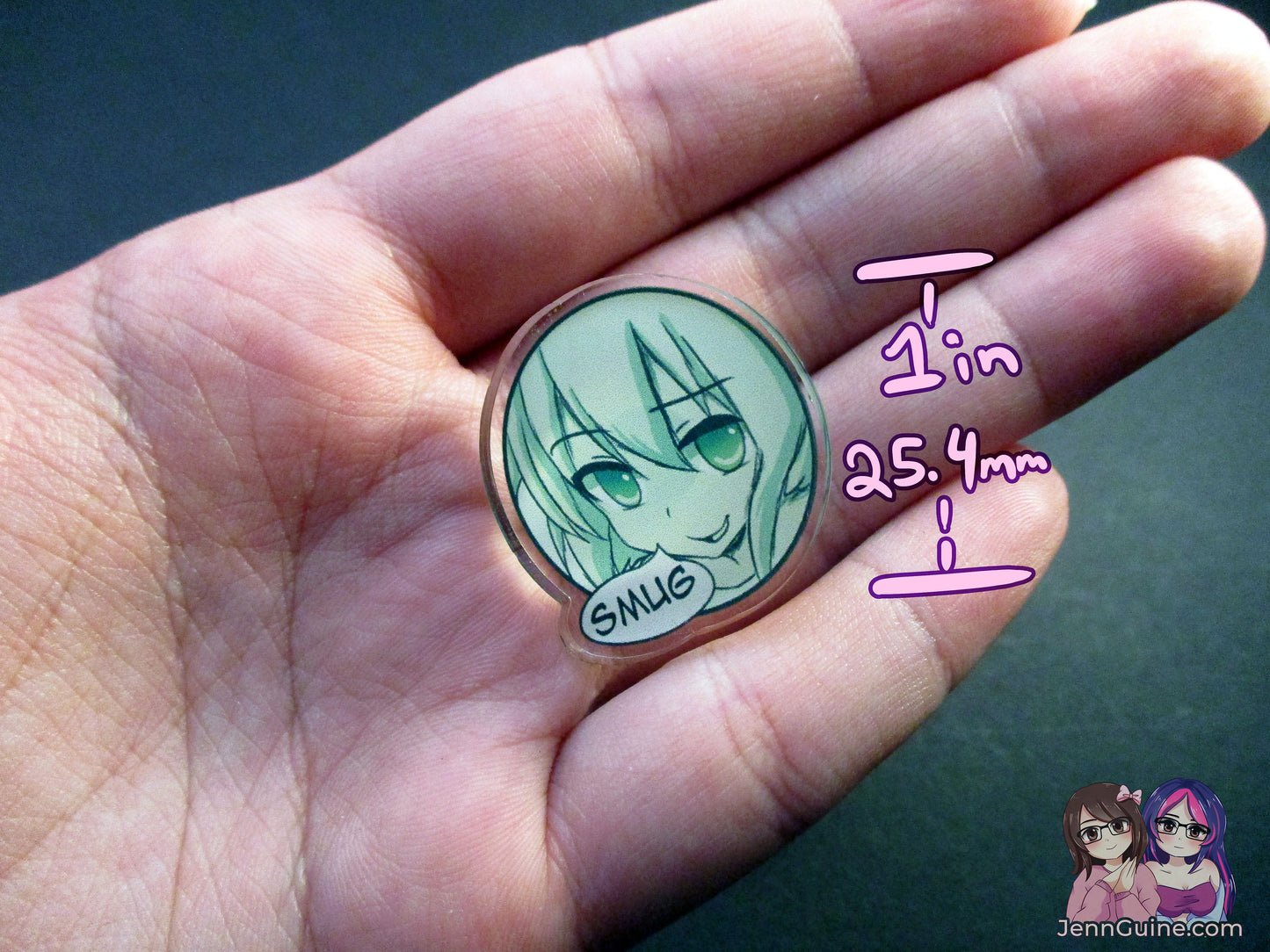 Sketchy Anime Character Trait Pin - Smug (pick your own trait!) - JennGuine