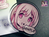 Sketchy Anime Character Trait Pin - Gentle (pick your own trait!) - JennGuine