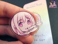 Sketchy Anime Character Trait Pin - Gentle (pick your own trait!) - JennGuine