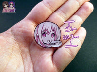 Sketchy Anime Character Trait Pin - Gentle (pick your own trait!) - JennGuine