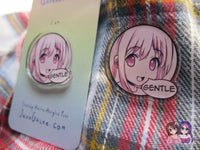 Sketchy Anime Character Trait Pin - Gentle (pick your own trait!) - JennGuine