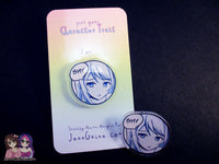 Sketchy Anime Character Trait Pin - Shy (pick your own trait!) - JennGuine