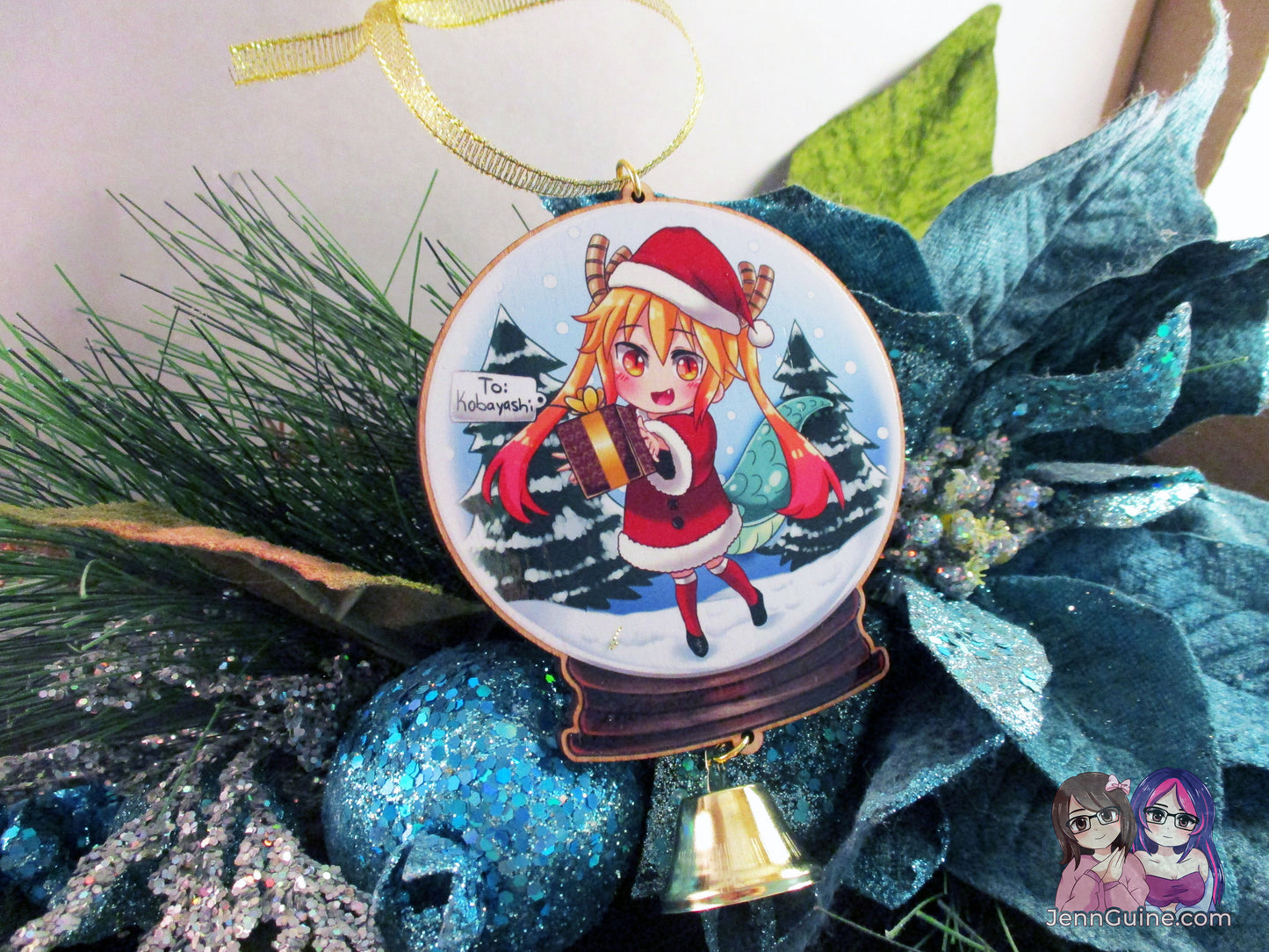 Wooden Christmas Ornament - Tohru Dragon Maid (read description) - JennGuine
