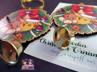 Wooden Christmas Ornament - Pikachu Eevee Pokemon (read description) - JennGuine