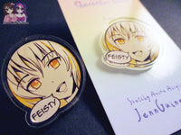Sketchy Anime Character Trait Pin - Feisty (pick your own trait!) - JennGuine