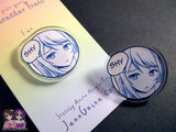 Sketchy Anime Character Trait Pin - Shy (pick your own trait!) - JennGuine