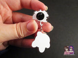 Acrylic Dangle Charm Pin - Kirby Umbrella Parasol - JennGuine