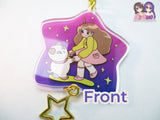 Bee and Puppycat Dancing Double Sided 2.5in Acrylic Star Keychain