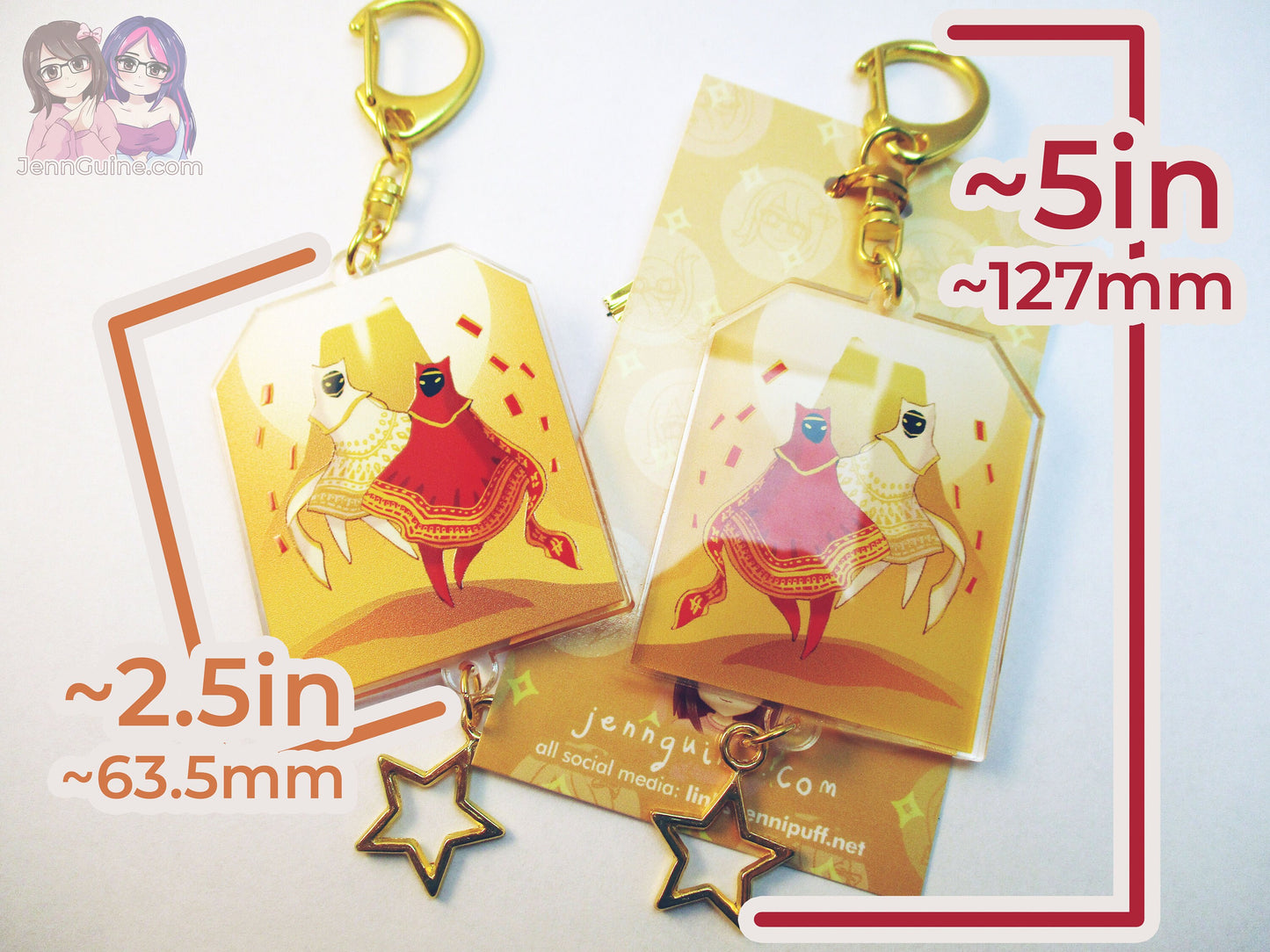 Journey Travelers White Robe and Red Robe Double Sided 2.5in Acrylic Keychain