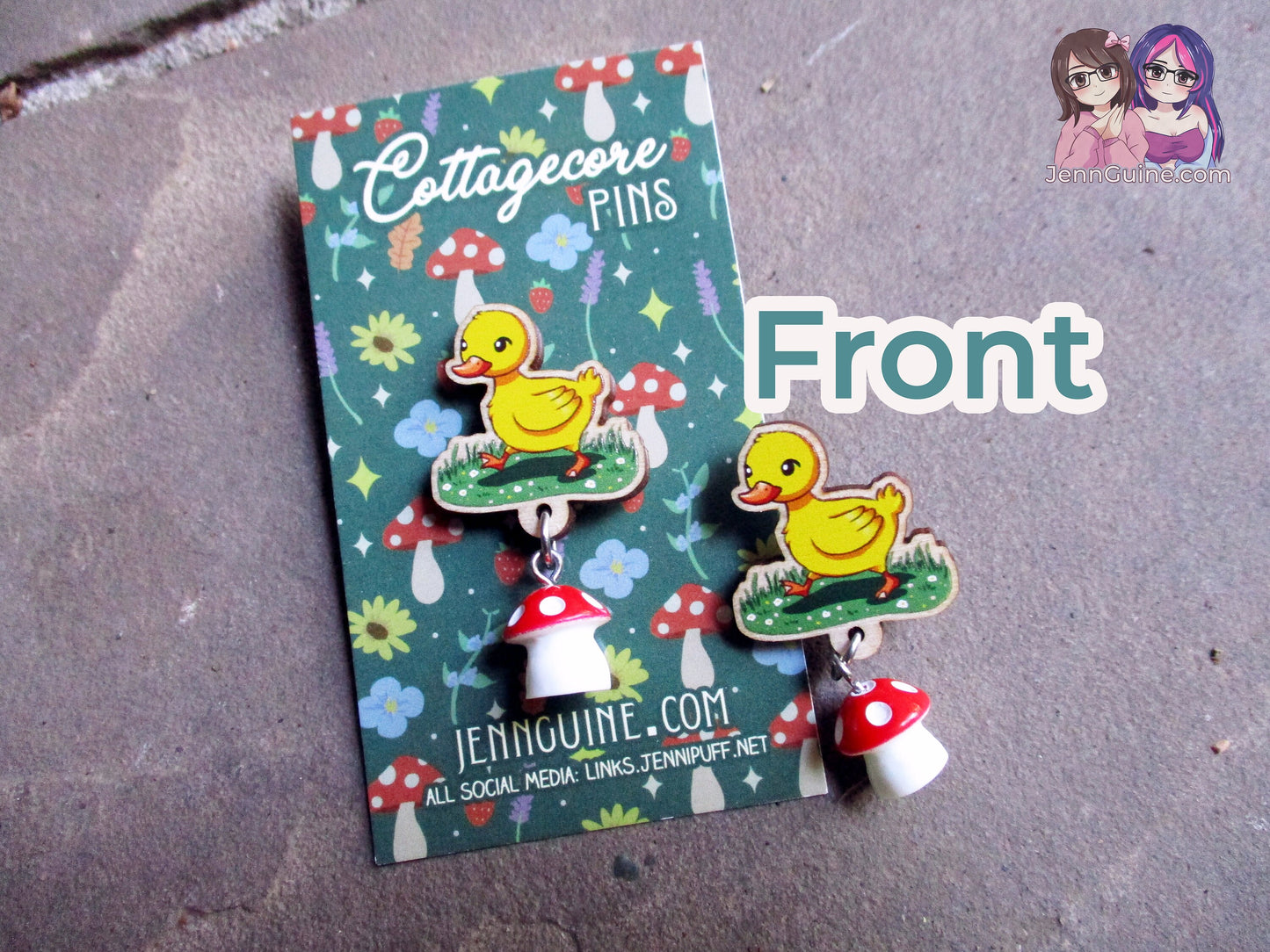 Cottagecore Wooden Pin - Woodland Duck - NO RESTOCKS when sold out