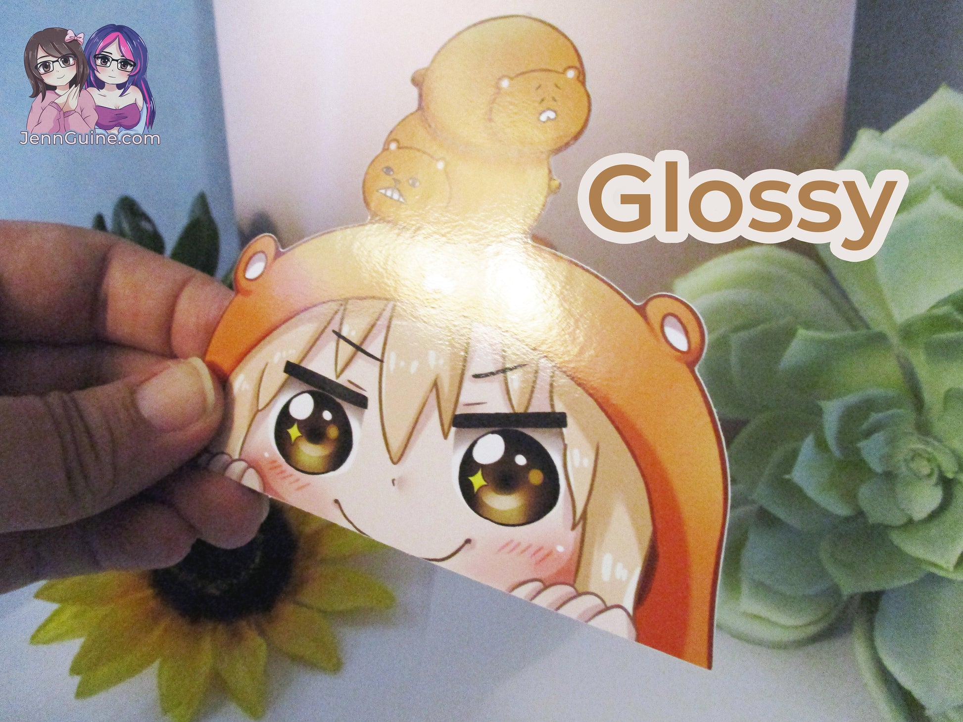 Himouto! Umaru-chan 3in Peeker Peeking Sticker Die-Cut Decal