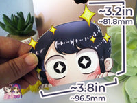 Komi-san Can't Communicate Peeker Peeking Sticker Die-Cut Decal