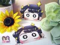 Komi-san Can't Communicate Peeker Peeking Sticker Die-Cut Decal