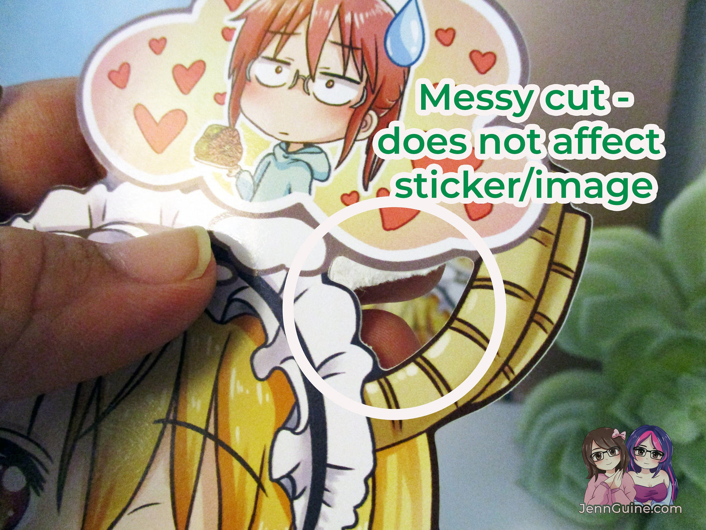 Miss Kobayashi x Tohru Dragon Maid 3in Peeker Peeking Sticker Die-Cut Decal