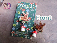 Cottagecore Wooden Pin - Woodland Deer