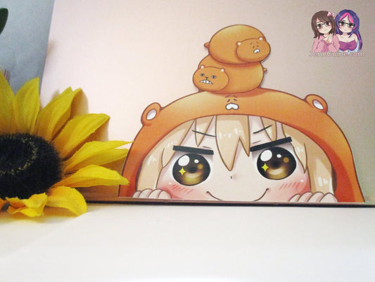 Himouto! Umaru-chan 3in Peeker Peeking Sticker Die-Cut Decal