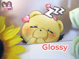 LOW STOCK Sleepy Princess in the Demon Castle Teddy Demon 3in Peeker Peeking Sticker Die-Cut Decal