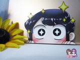 Komi-san Can't Communicate Peeker Peeking Sticker Die-Cut Decal