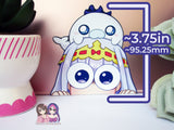 Sleepy Princess Syalis Sya Suya in the Demon Castle 3in Peeker Peeking Sticker Die-Cut Decal
