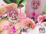 Mini M00n Ch!biusa Eco Stainless Steel Metal Pin with Pink Crystal - Not Enamel Pin - Limited Qty - Please read description