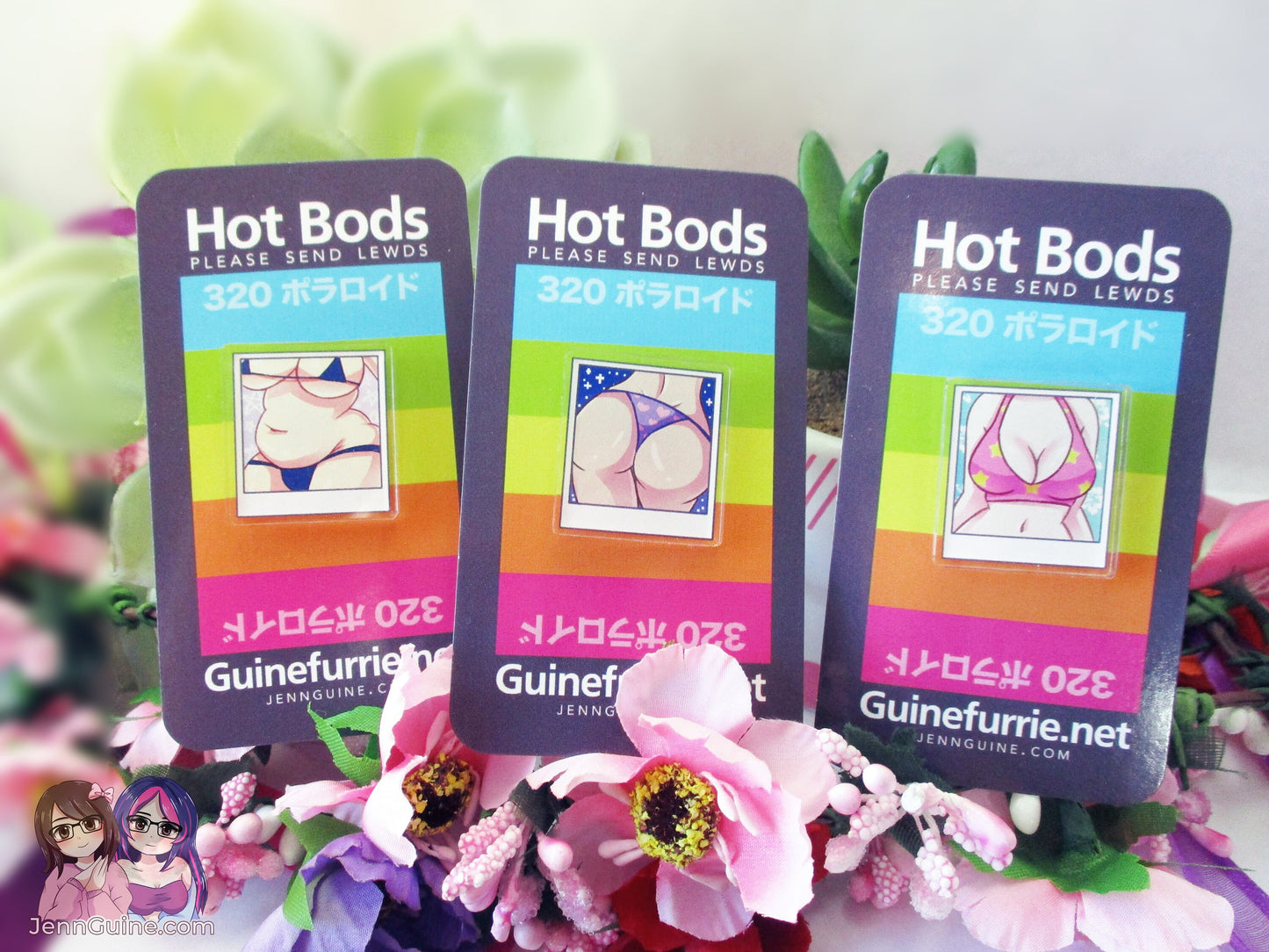 Polaroid Hot Bods - Thicc Tummy - Acrylic Pin (see pics for grades)