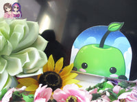 Junimo Stardew Valley Cute Kawaii Forest Spirit 3in Peeker Peeking Sticker Die-Cut Anime Decal (may not actually be as bright as in photos)