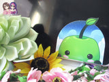 Junimo Stardew Valley Cute Kawaii Forest Spirit 3in Peeker Peeking Sticker Die-Cut Anime Decal (may not actually be as bright as in photos)