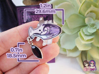 Dark Potion Eco Stainless Steel Metal Pin with Black Crystal Not Enamel Pin - Halloween Spooky Limited Quantity - Please read description