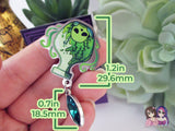 Poison Potion Eco Stainless Steel Metal Pin with Green Crystal Not Enamel Pin - Halloween Spooky Limited Quantity - Please read description