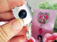 Mini M00n Ch!biusa Eco Stainless Steel Metal Pin with Pink Crystal - Not Enamel Pin - Limited Qty - Please read description