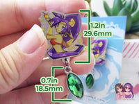 Shantae Half-Genie Hero Eco Stainless Steel Metal Pin with Green Crystal - Not Enamel Pin - Limited Qty - Please read description
