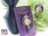 Mimikyu Ghost PKMN Spooky Halloween Eco Stainless Steel Metal Pin with Blue Crystal - Not Enamel Pin - Limited Qty - Please read description