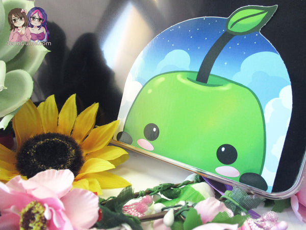 Junimo Stardew Valley Cute Kawaii Forest Spirit 3in Peeker Peeking Sticker Die-Cut Anime Decal (may not actually be as bright as in photos)
