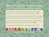Unique Cool Art Style Emotes ~ Cute Kawaii Forest Animals, Pack of 12, Cottagecore Woodland Critters Emotes for Twitch, Discord, YouTube