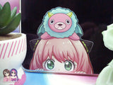 Anya Forger Spy x Family Mr. Chimera 3.5in Kawaii Anime Cute Peeker Peeking Sticker Die-Cut Decal