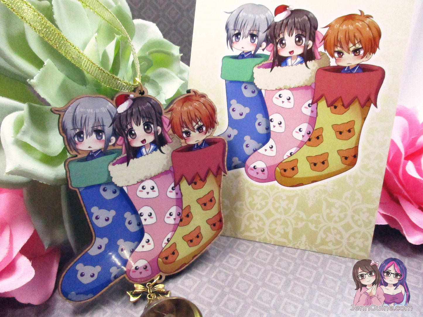 Fruits Basket Wooden Christmas Ornament (read description) | Comes with a 4x6in Print of the Artwork | No planned restocks