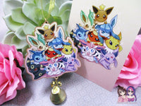 Eeveelutions Wooden Christmas Ornament (read description) | Comes with a 4x6in Print of the Artwork | No planned restocks