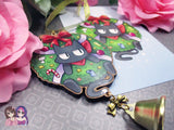 Sakamoto Cat Nichijou Wooden Christmas Ornament (read description) | Comes with a 4x6in Print of the Artwork | No planned restocks