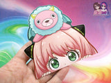 Anya Forger Spy x Family Mr. Chimera 3.5in Kawaii Anime Cute Peeker Peeking Sticker Die-Cut Decal